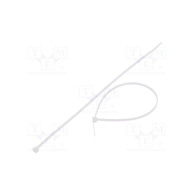 200 pcs : FIX-S-2.5X200/N - Cable tie, L: 200mm, W: 2.5mm, polyamide, 80N, natural, Ømax: 50mm