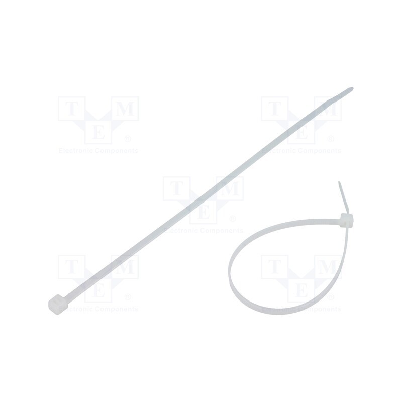 200 pcs : FIX-S-3.6X200/N - Cable tie, L: 200mm, W: 3.6mm, polyamide, 177N, natural, Ømax: 50mm