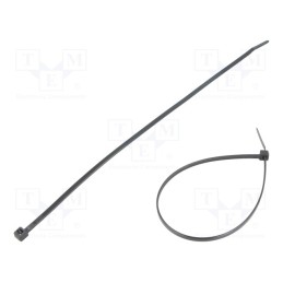 200 pcs : FIX-S-3.6X250/BK - Cable tie, L: 250mm, W: 3.6mm, polyamide, 177N, black, Ømax: 66mm