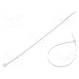 200 pcs : FIX-S-3.6X250/N - Cable tie, L: 250mm, W: 3.6mm, polyamide, 177N, natural, Ømax: 66mm