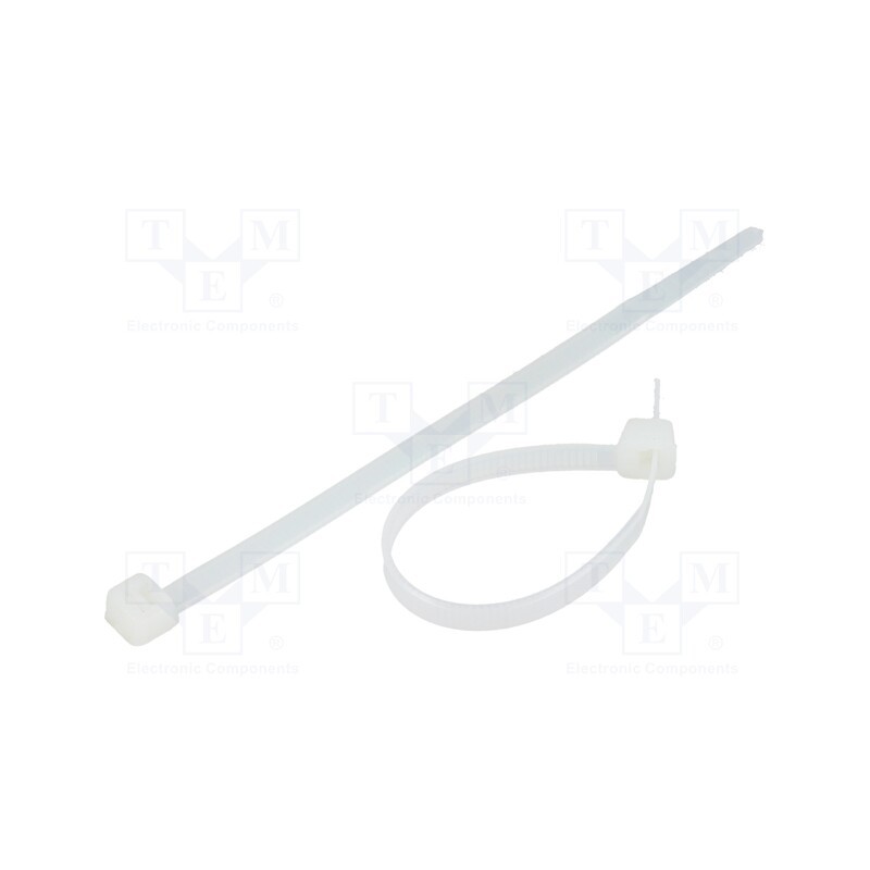 200 pcs : FIX-S-4.8X120/N - Cable tie, L: 120mm, W: 4.8mm, polyamide, 222N, natural, Ømax: 30mm