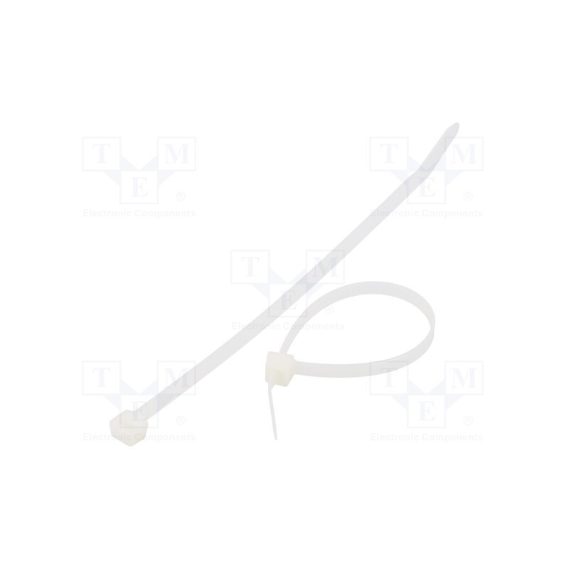 200 pcs : FIX-S-4.8X160/N - Cable tie, L: 160mm, W: 4.8mm, polyamide, 222N, natural, Ømax: 40mm