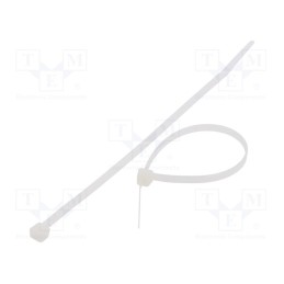200 pcs : FIX-S-4.8X185/N - Cable tie, L: 185mm, W: 4.8mm, polyamide, 222N, natural, Ømax: 44mm