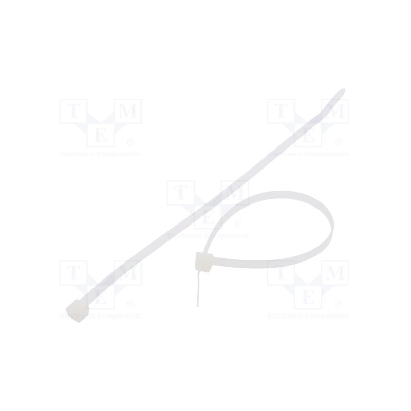 200 pcs : FIX-S-4.8X200S/N - Cable tie, L: 200mm, W: 4.8mm, polyamide, 222N, natural, Ømax: 50mm