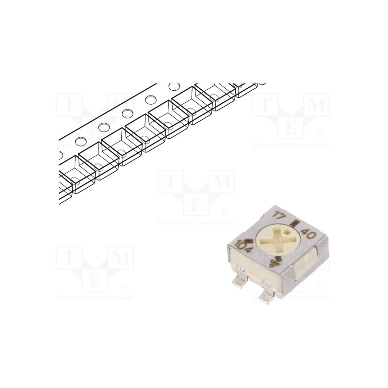 10 pcs : TS53YL104MR10 - Potentiometer: mounting, single turn, 100kΩ, 250mW, SMD, ±20%