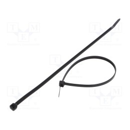 200 pcs : FIX-S-4.8X250S/BK - Cable tie, L: 250mm, W: 4.8mm, polyamide, 222N, black, Ømax: 66mm