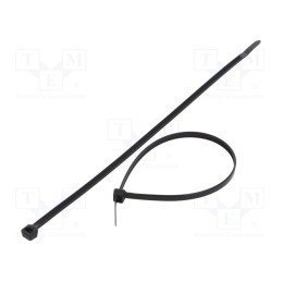 200 pcs : FIX-S-4.8X250W/BK - Cable tie, L: 250mm, W: 4.8mm, polyamide, 333N, black, Ømax: 66mm