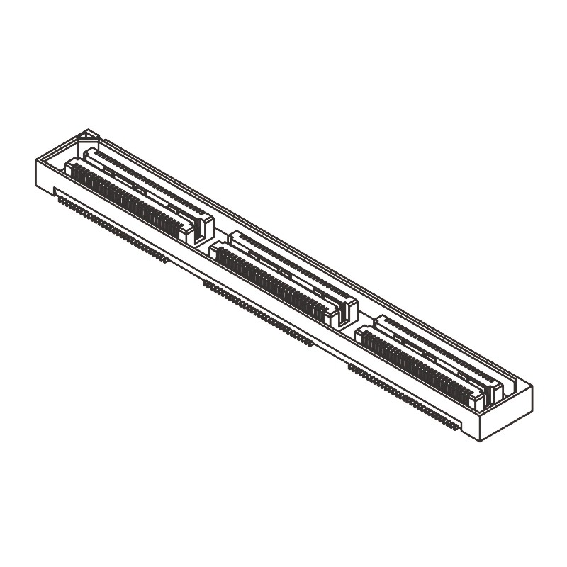 1 pcs - Samtec QSH Series Straight Surface Mount PCB Socket, 180-Contact, 2-Row, 0.5mm Pitch, Solder Termination