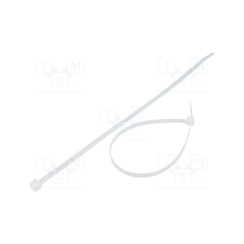 200 pcs : FIX-S-4.8X250W/N - Cable tie, L: 250mm, W: 4.8mm, polyamide, 333N, natural, Ømax: 66mm