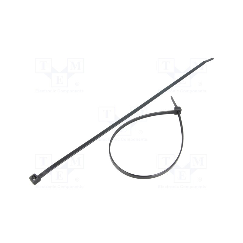 200 pcs : FIX-S-4.8X280S/BK - Cable tie, L: 280mm, W: 4.8mm, polyamide, 222N, black, Ømax: 76mm