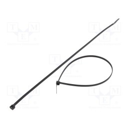 200 pcs : FIX-S-4.8X350/BK - Cable tie, L: 350mm, W: 4.8mm, polyamide, 222N, black, Ømax: 90mm