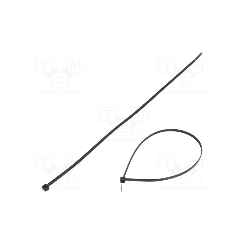 200 pcs : FIX-S-4.8X370S/BK - Cable tie, L: 370mm, W: 4.8mm, polyamide, 222N, black, Ømax: 102mm