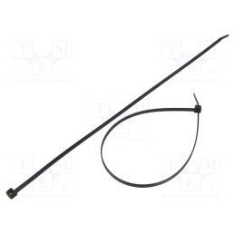 200 pcs : FIX-S-4.8X380/BK - Cable tie, L: 380mm, W: 4.8mm, polyamide, 222N, black, Ømax: 108mm
