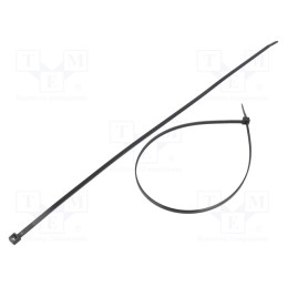 200 pcs : FIX-S-4.8X400/BK - Cable tie, L: 400mm, W: 4.8mm, polyamide, 222N, black, Ømax: 105mm