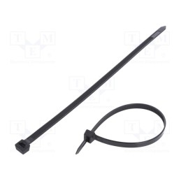 200 pcs : FIX-S-7.6X250/BK - Cable tie, L: 250mm, W: 7.6mm, polyamide, 533N, black, Ømax: 66mm
