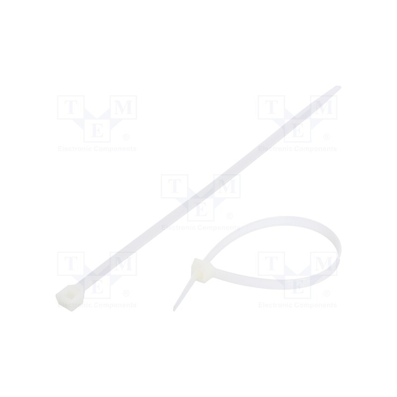 200 pcs : FIX-S-7.6X250/N - Cable tie, L: 250mm, W: 7.6mm, polyamide, 533N, natural, Ømax: 66mm