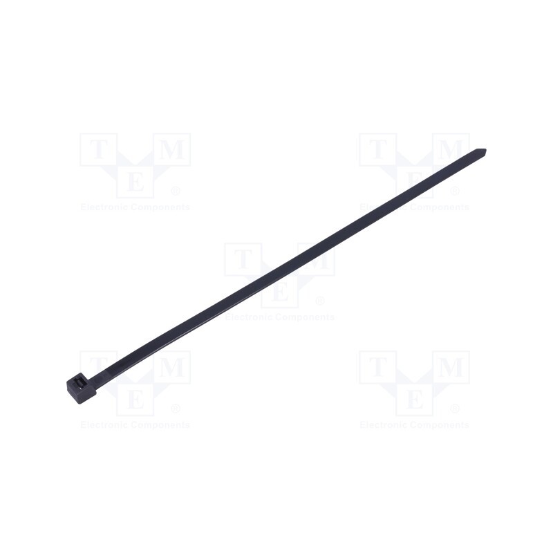 200 pcs : FIX-S-7.6X300S/BK - Cable tie, L: 300mm, W: 7.6mm, polyamide, 533N, black, Ømax: 83mm