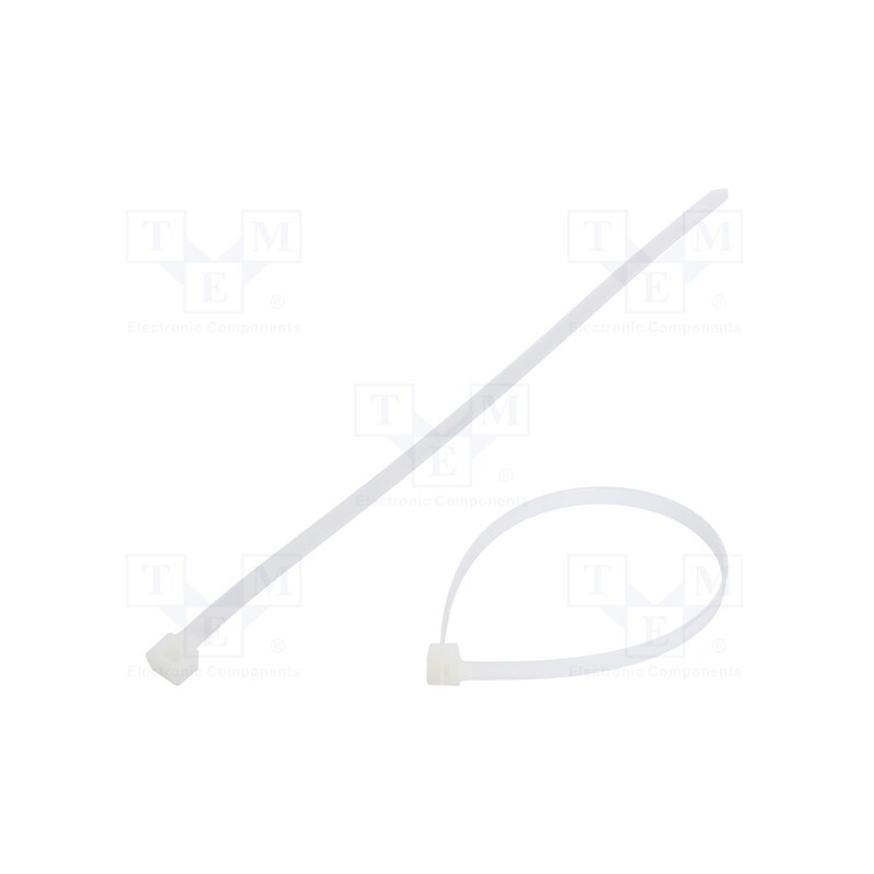 200 pcs : FIX-S-7.6X300S/N - Cable tie, L: 300mm, W: 7.6mm, polyamide, 533N, natural, Ømax: 83mm