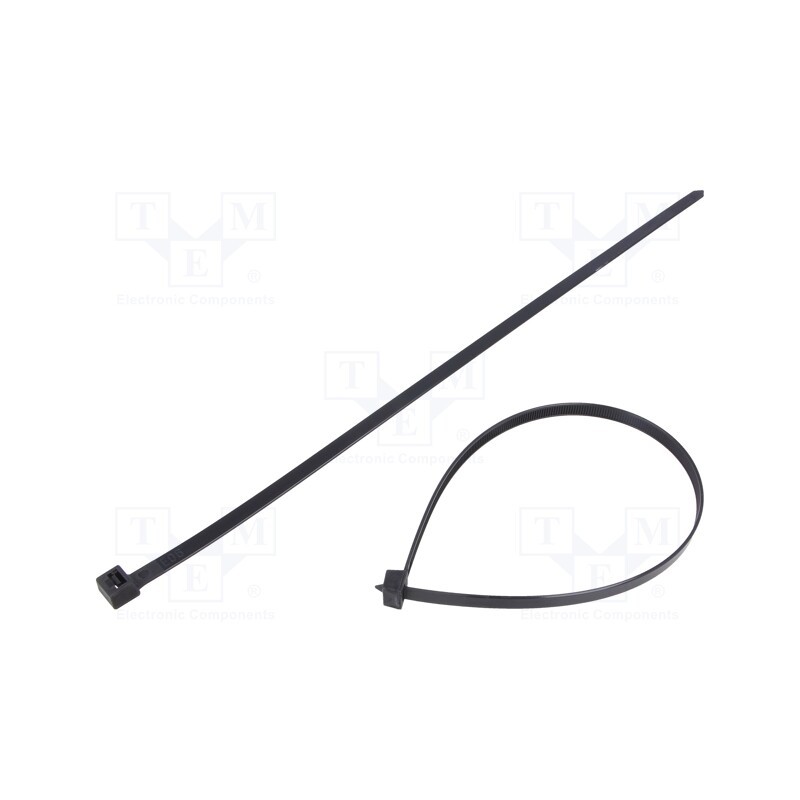 200 pcs : FIX-S-7.6X368/BK - Cable tie, L: 368mm, W: 7.6mm, polyamide, 533N, black, Ømax: 96mm