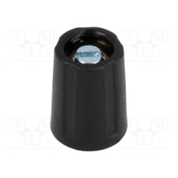 10 pcs : A2510030 - Knob, without pointer, ABS, Øshaft: 3mm, Ø10.5x14mm, black, A2510