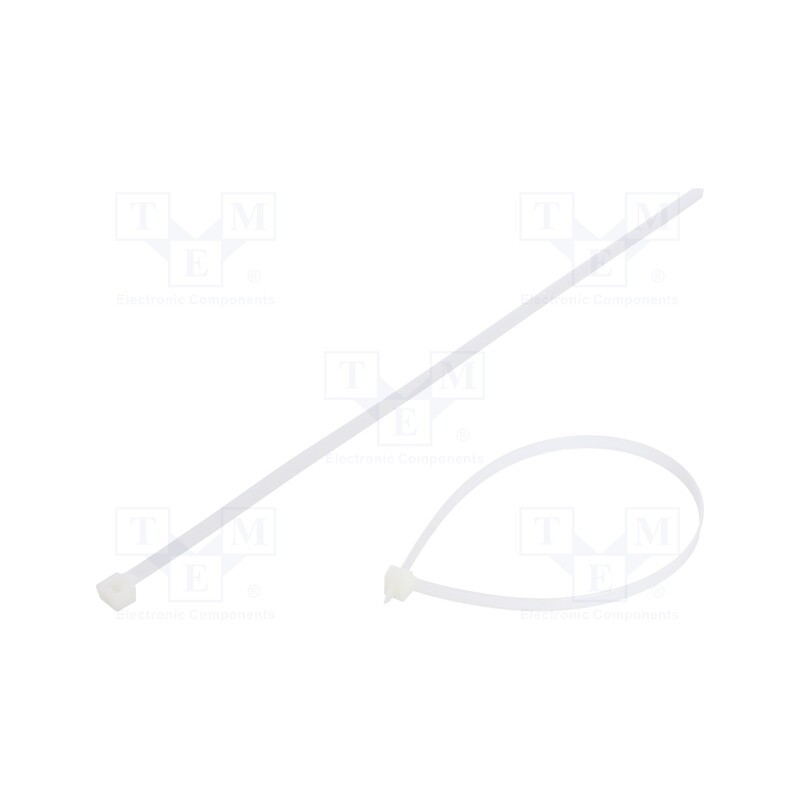 200 pcs : FIX-S-7.6X380T/N - Cable tie, L: 380mm, W: 7.6mm, polyamide, 667N, natural, Ømax: 102mm