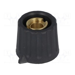 10 pcs : 4311.6131 - Knob, with pointer, plastic, Øshaft: 6mm, Ø20x17mm, black