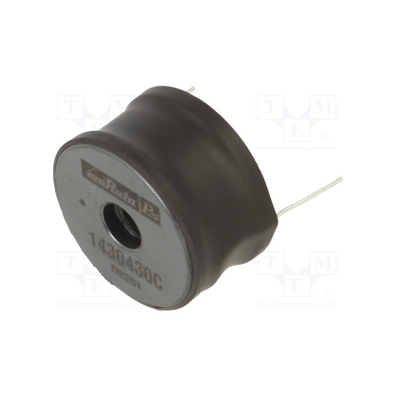 10 pcs : 1430430C - Inductor: wire, THT, 300uH, 3A, 140mΩ, ±15%, Ø24.4x14mm, vertical
