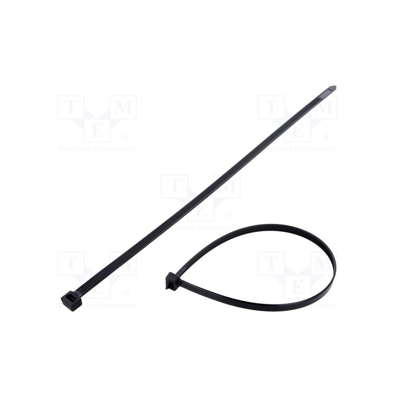 200 pcs : FIX-S-9.0X400/BK - Cable tie, L: 400mm, W: 9mm, polyamide, 778N, black, Ømax: 105mm