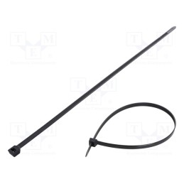 200 pcs : FIX-S-9.0X450/BK - Cable tie, L: 450mm, W: 9mm, polyamide, 778N, black, Ømax: 130mm