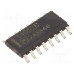 10 pcs : NTE4052BT - IC: analog switch, multiplexer, SO16, 3÷18VDC, 600uA, CMOS