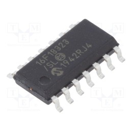 10 pcs : PIC16F18323-I/SL - IC: PIC microcontroller, 3.5kB, 32MHz, 2.3÷5.5VDC, SMD, SO14, PIC16