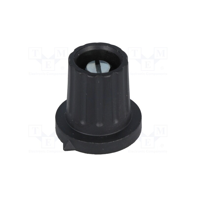 10 pcs : 4310.6131 - Knob, with flange,with pointer, plastic, Øshaft: 6mm, Ø15x20mm
