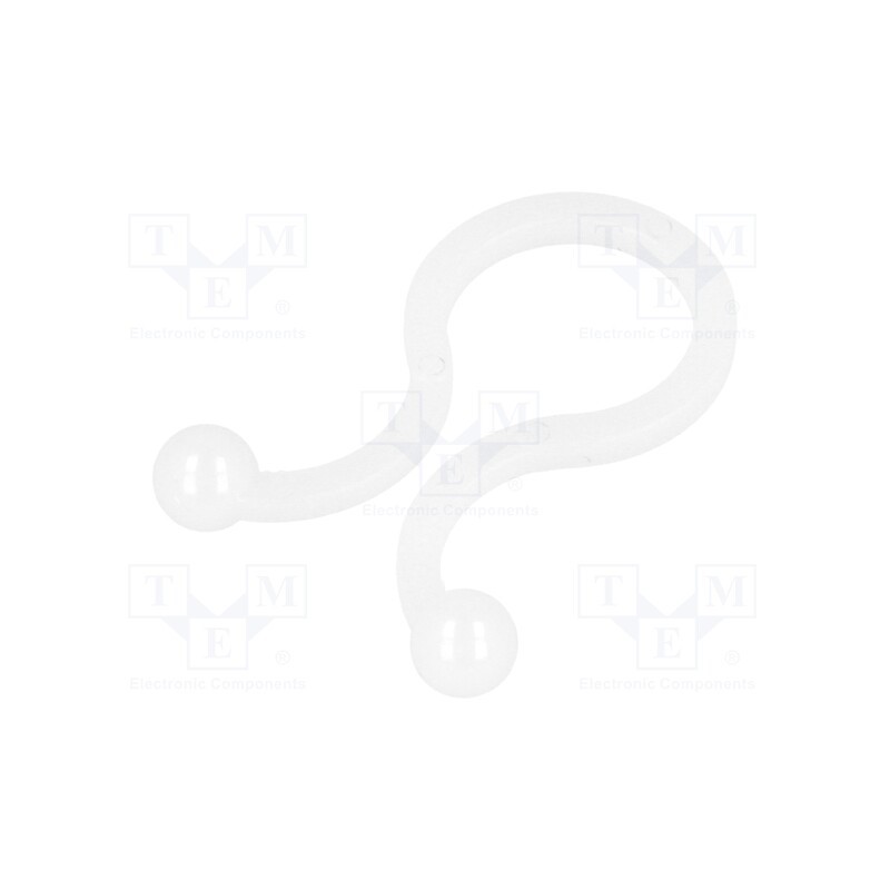 50 pcs : FIX-TL-3A - Cable clips, 10mm, polyamide, natural, UL94V-2, Cable P-clips