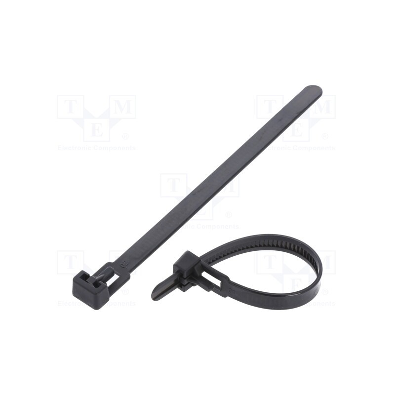 200 pcs : FIX-TR-7.2X125/BK - Cable tie, multi use, L: 125mm, W: 7.2mm, polyamide, 222N, black