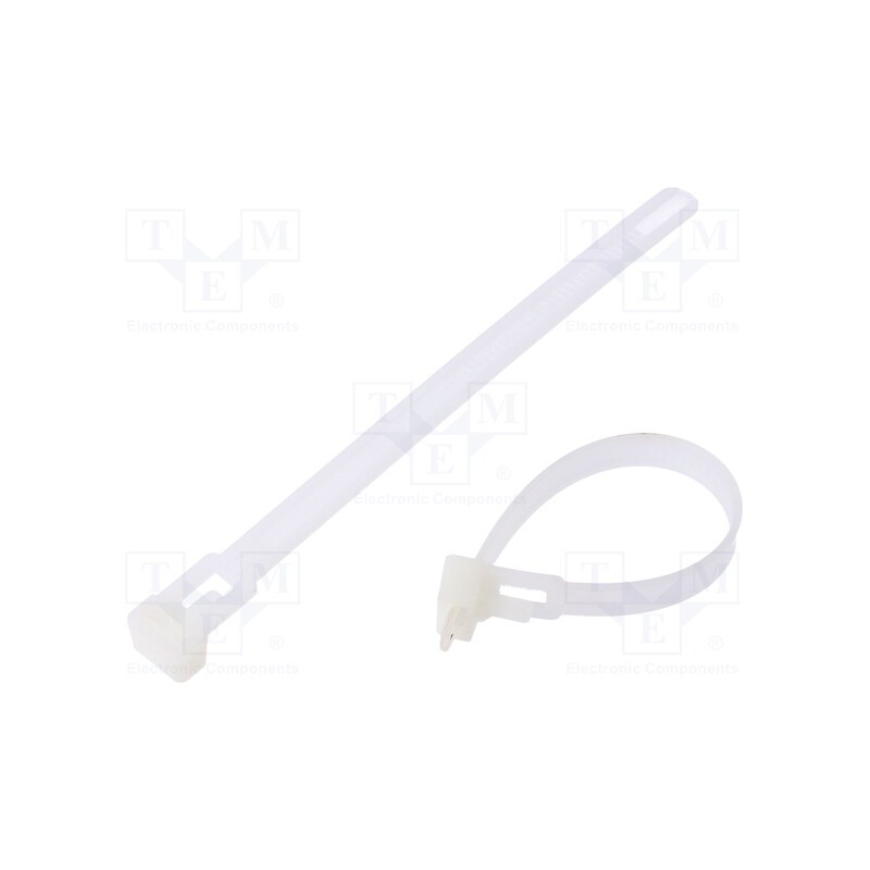 200 pcs : FIX-TR-7.2X125/N - Cable tie, multi use, L: 125mm, W: 7.2mm, polyamide, 222N, natural