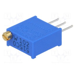 10 pcs : 3296W-1-102LF - Potentiometer: mounting, multiturn, 1kΩ, 500mW, THT, ±10%, linear