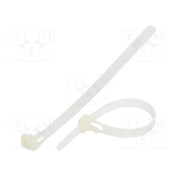 200 pcs : FIX-TR-7.6X150/N - Cable tie, multi use, L: 150mm, W: 7.6mm, polyamide, 222N, natural
