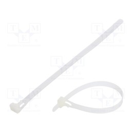 200 pcs : FIX-TR-7.6X200/N - Cable tie, multi use, L: 200mm, W: 7.6mm, polyamide, 222N, natural