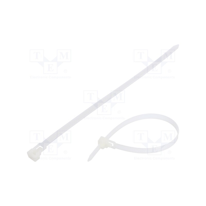 200 pcs : FIX-TR-7.6X250/N - Cable tie, multi use, L: 250mm, W: 7.6mm, polyamide, 222N, natural