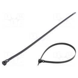 200 pcs : FIX-TR-7.6X350/BK - Cable tie, multi use, L: 350mm, W: 7.6mm, polyamide, 222N, black