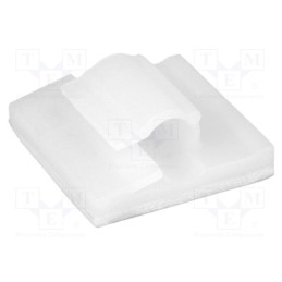 20 pcs : FIX-WCT-4 - Self-adhesive cable holder, 4mm, polyamide, natural, UL94V-2