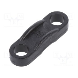50 pcs : KZ0441 - Cable tie mounts, polyamide, Ømount.hole: 4.4mm, W: 7.3mm, L: 23mm