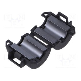 10 pcs : RRC-16-8-16-M - Ferrite: two-piece, on round cable, Ø: 8mm, 75Ω, A: 19.2mm, B: 23.4mm