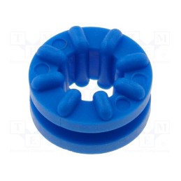 50 pcs : TGM-10 - Grommet, Ømount.hole: 6.3mm, blue, Panel thick: max.1.6mm, H: 5.8mm