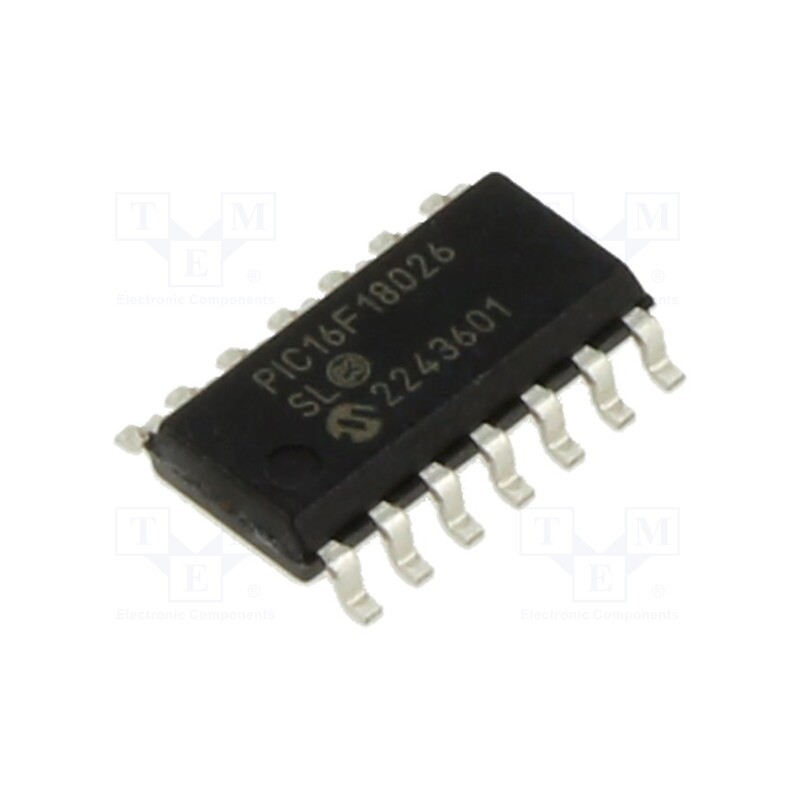 10 pcs : PIC16F18026-I/SL - IC: PIC microcontroller, 28kB, 32MHz, EUSART,I2C,PWM,SPI, SMD