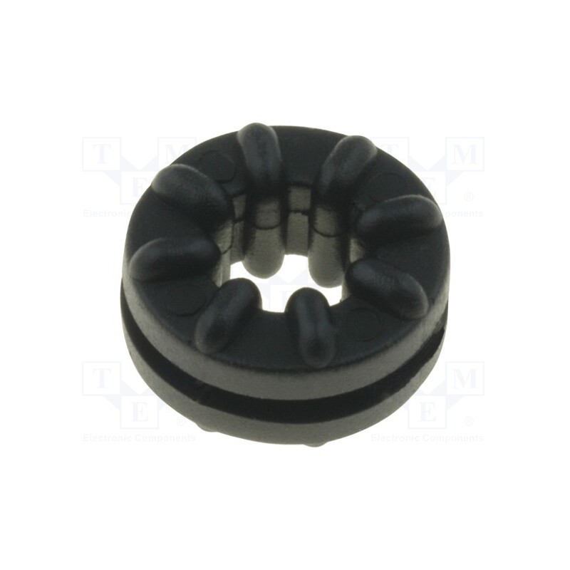 20 pcs : TGM-28 - Grommet, Ømount.hole: 6.3mm, black, Panel thick: max.1.2mm