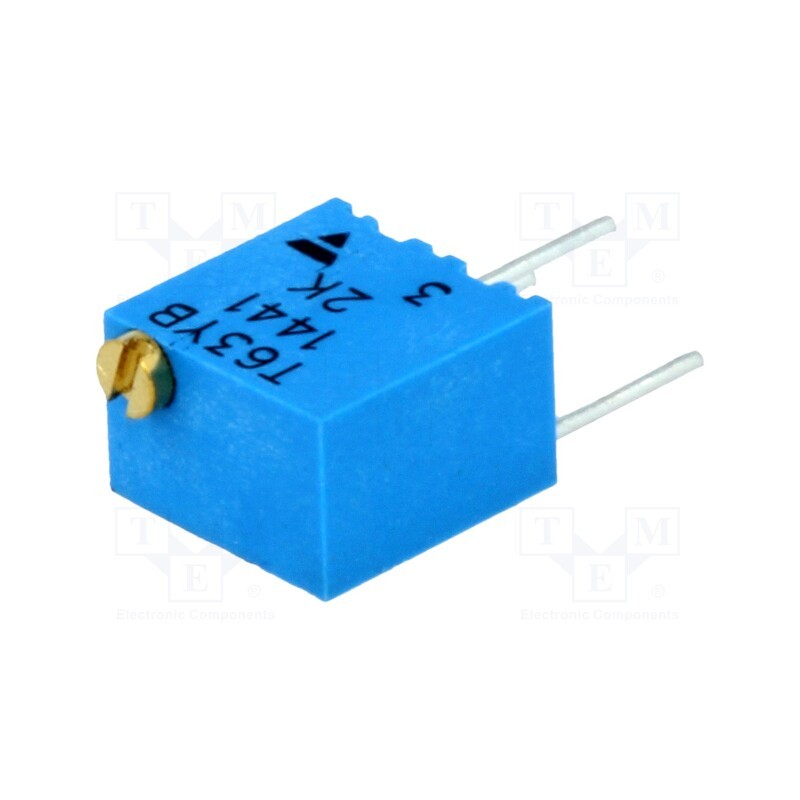 10 pcs : T63YB202KT20 - Potentiometer: mounting, multiturn, 2kΩ, 250mW, ±10%, linear, T63YB