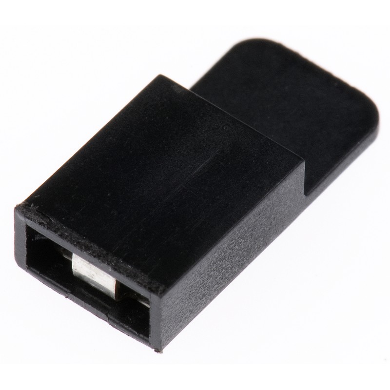 25 pcs - Amphenol FCI Jumper Female Straight Black Closed Top, Handle Pull 2.54mm Pitch