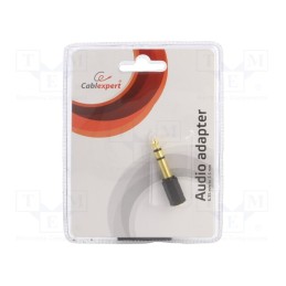 10 pcs : A-6.35M-3.5F - Adapter, Jack 3.5mm socket,Jack 6,3mm plug, black