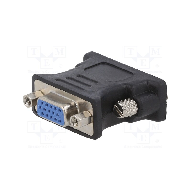 10 pcs : A-DVI-VGA-BK - Converter, D-Sub 15pin HD socket,DVI-I (24+5) plug, black